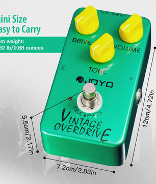 JOYO JF-01 Vintage Overdrive Gitaarpedaal - Breed Gainbereik voor Blues & Rock