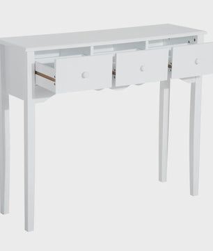 Stijlvolle Console Tafel met 3 Lades en Plank - 100x32x85cm