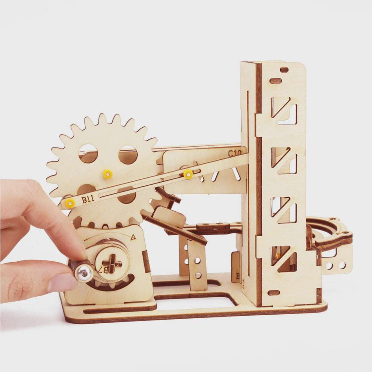 Houten Knikkerbaan 3D Puzzel - Mechanisch Modelbouw Kit voor Volwassenen & Tieners