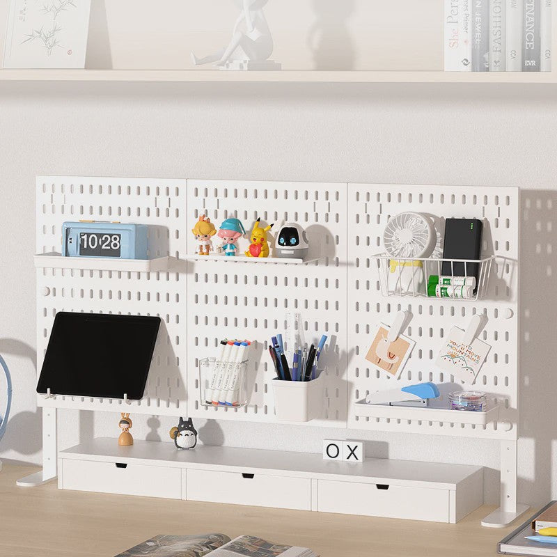 Modulaire Bureau Pegboard Organizer - Wandmontage, Staand & Clip-on