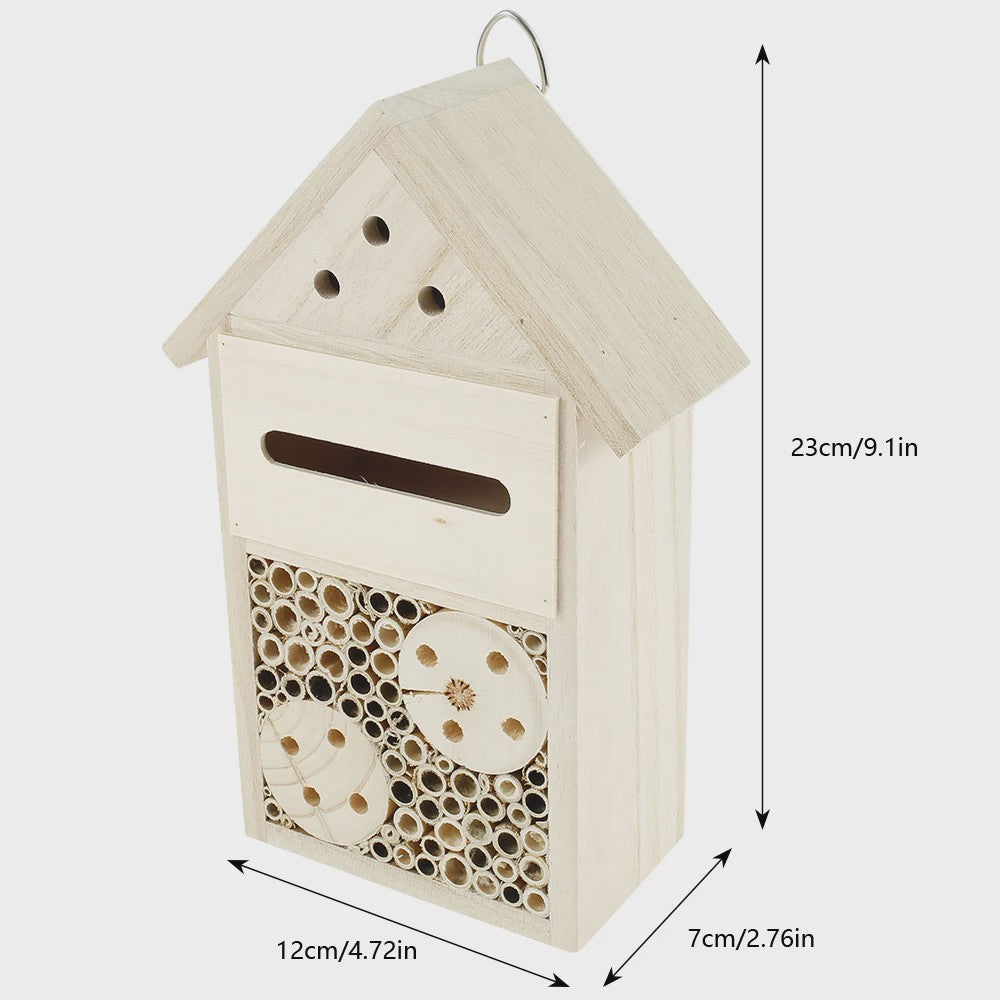 Houten Bijen- en Insectenhotel voor Tuin en Buiten - Natuurlijk Hout