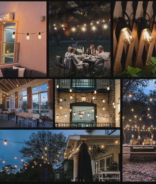 50FT Slinger LED Verlichting Buiten - Dimbare, Kopppelbare en Onbreekbare Tuinlampen