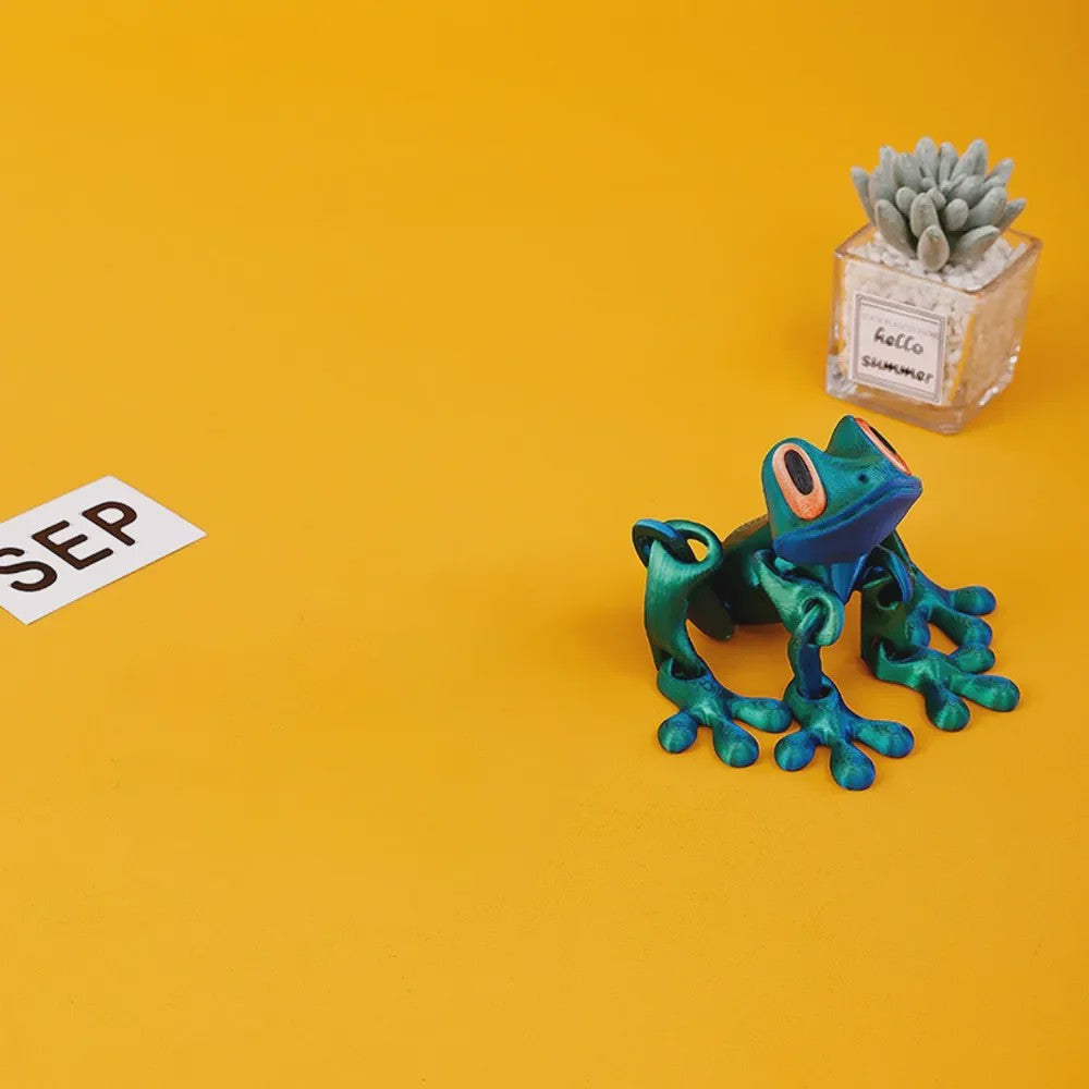 Bewegende 3D Geprinte Boomkikker - Decoratie & Bureau Speelgoed