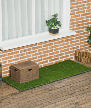 Outsunny Kunstgras Tegels Set van 10 - 30x30 cm - Comfortabel en Groen