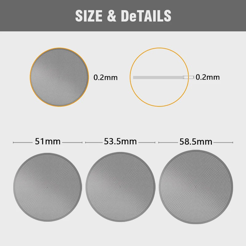 Espresso Puck Screen 0.2mm - Roestvrij Staal Filter voor Portafilter (51/53.5/58.5mm)