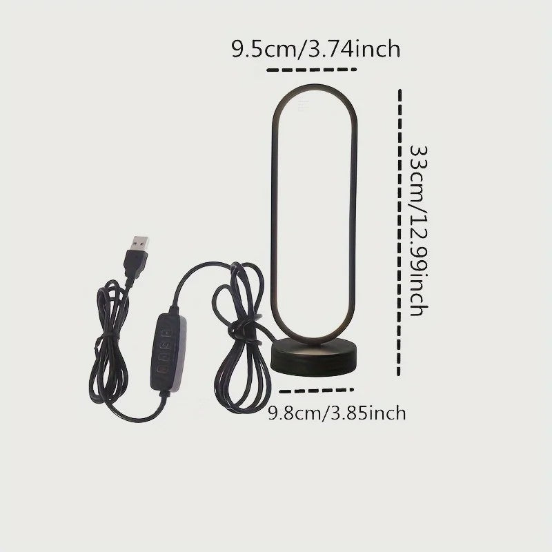 Moderne Ring Lamp voor Slaapkamer & Woonkamer - Drie Kleuren & Dimbaar LED Nachtlampje