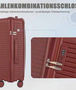 Reis Koffer Set 3-delig: 20, 24, 28 Inch Trolley met Wielen en Cijferslot