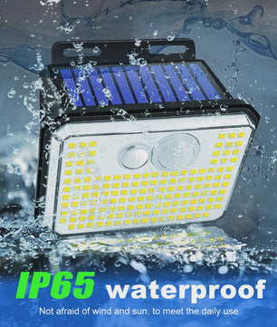 Krachtige Solar Buitenlamp met 148 LED's, Bewegingssensor & IP65 Waterdicht - 3 Modi