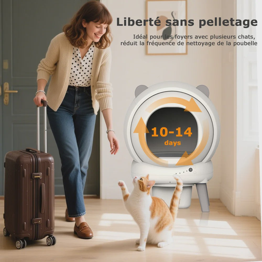 Automatisch Zelfreinigende Kattenbak - Grote Capaciteit, WiFi & App Bediening