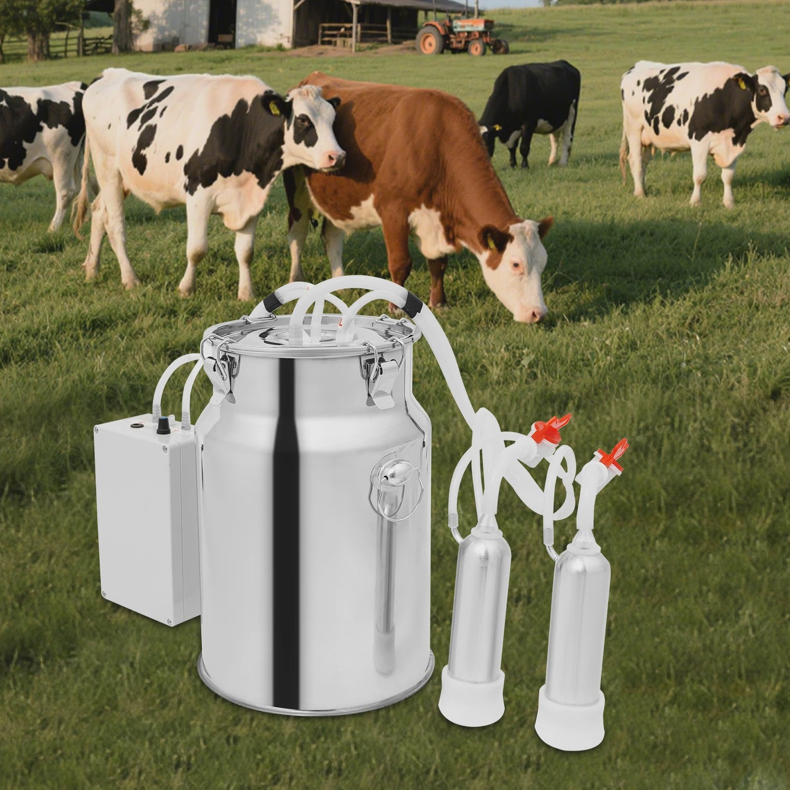 Elektrische Pulsatie Melkmachine 10L RVS Emmer - EU Standaard