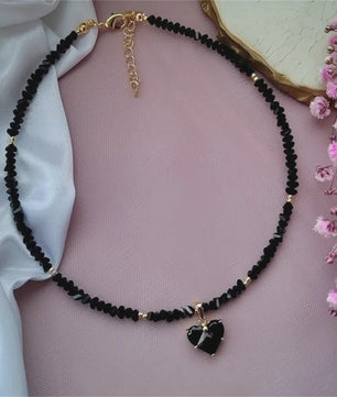 Vintage Zirkonia Hart Hanger Ketting - Boho Stijl Kristal Ketting