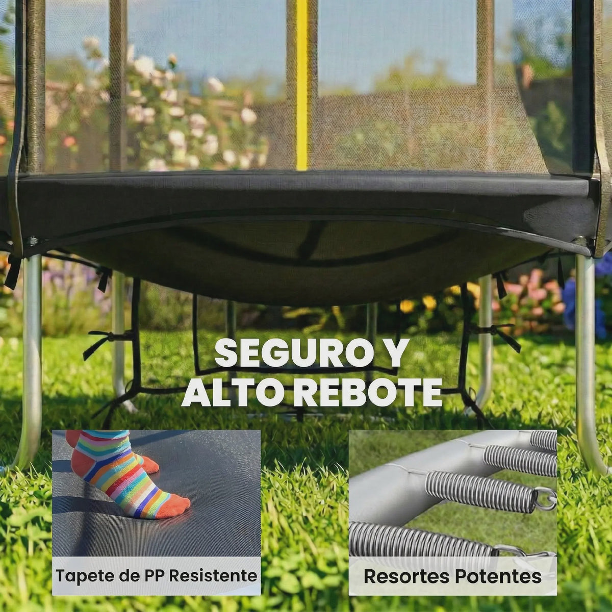 Sportnow Outdoor Trampoline Ø183 cm met Veiligheidsnet - Plezier voor +6 Jaar