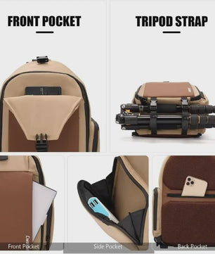 Veelzijdige Camera Schoudertas: Compacte Sling Bag & Rugzak voor DSLR, Lenzen en iPad