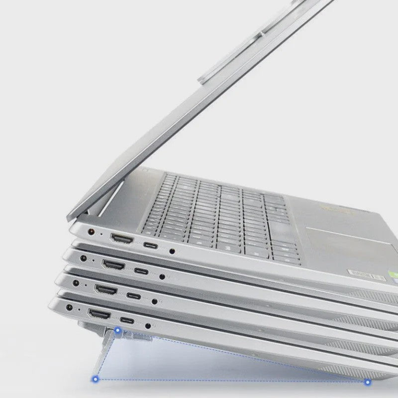 2x Mini Opvouwbare Laptopstandaard - Draagbaar, Verstelbaar & Zelfklevend voor Betere Houding