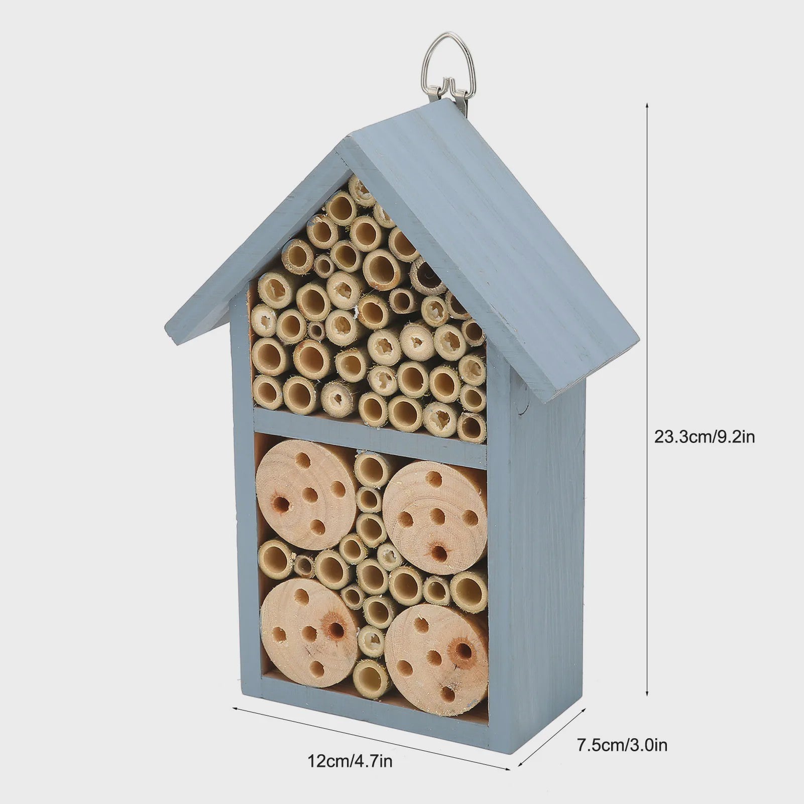 Houten Insectenhotel Ophangbaar - Beschutting voor Vlinders & Bijen