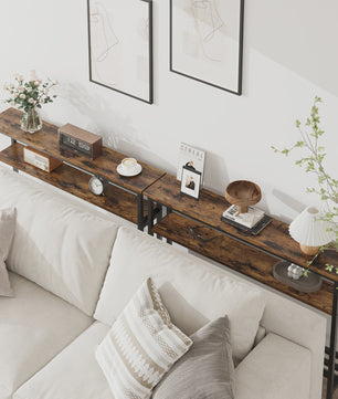 Moderne Smalle Console Tafel met Verstelbare Plank - 100x15cm
