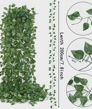 Kunstmatige Klimop Slinger - Groene Nep Plant voor Tuin, Muur, Bruiloft & Feest Decoratie