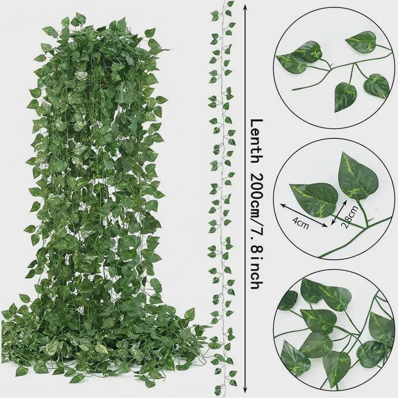 Kunstmatige Klimop Slinger - Groene Nep Plant voor Tuin, Muur, Bruiloft & Feest Decoratie