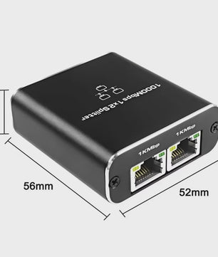 Gigabit RJ45 Splitter 1 naar 2 - 1000M Ethernet Netwerk Kabel Verlenging