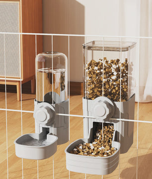 Automatische Dierenvoeder en Waterdispenser voor Kooi - Ideaal voor Hond, Kat, Konijn
