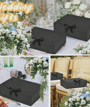 Luxe Zwarte Cadeaubox met Lint - Perfect voor Bruidsmeisjes, Afstuderen & Speciale Gelegenheden