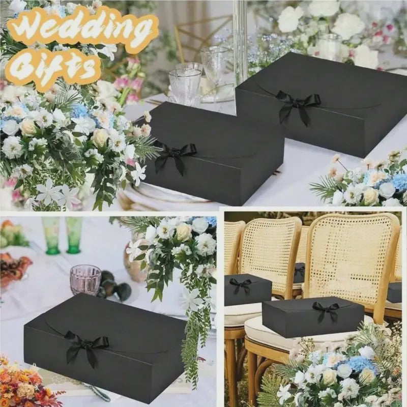 Luxe Zwarte Cadeaubox met Lint - Perfect voor Bruidsmeisjes, Afstuderen & Speciale Gelegenheden