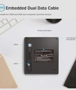 Externe 5-in-1 Blu-ray Drive: BD/DVD/CD Brander & Lezer voor Laptop & PC