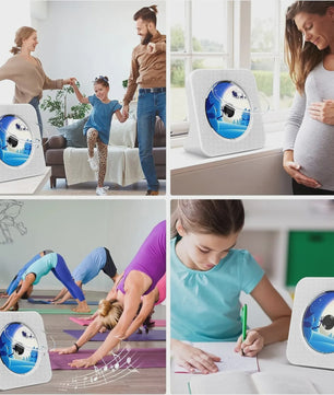 Bluetooth CD Speler met 2 HIFI Speakers, Desktop CD Speler met Afstandsbediening en LED Display