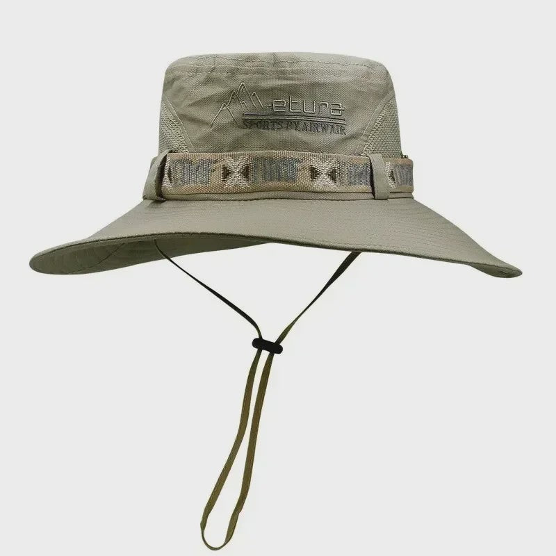 Herfst/Winter Heren Bucket Hat - UV Bescherming, Mesh Panterhoed voor Buitenactiviteiten