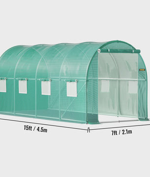 Ruime Tunnelkas met Verzinkt Frame en Waterdichte Hoes - Ideaal voor Tuin en Kweken