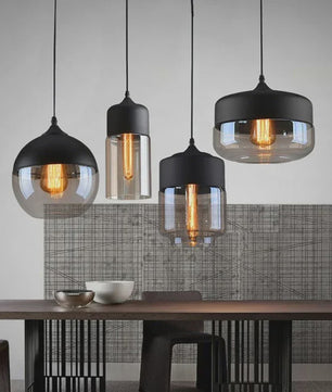 Scandinavische Houten LED Glas Hanglamp - Modern Design voor Woonkamer, Eetkamer & Slaapkamer