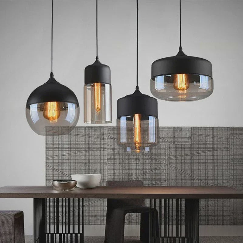 Scandinavische Houten LED Glas Hanglamp - Modern Design voor Woonkamer, Eetkamer & Slaapkamer