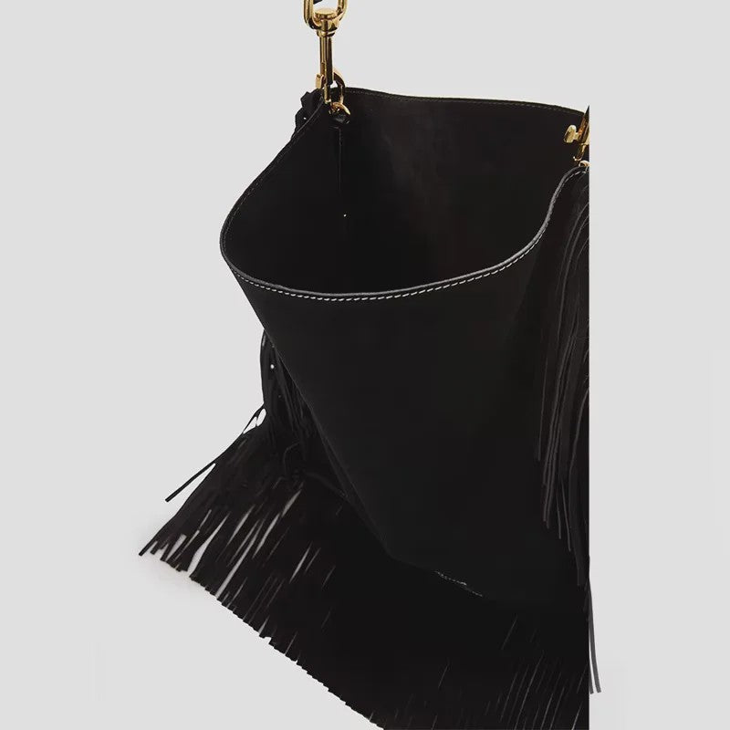 CH Dames Hobo Tas met Franjes - Suèdelook, Grote Capaciteit, Schoudertas & Crossbody