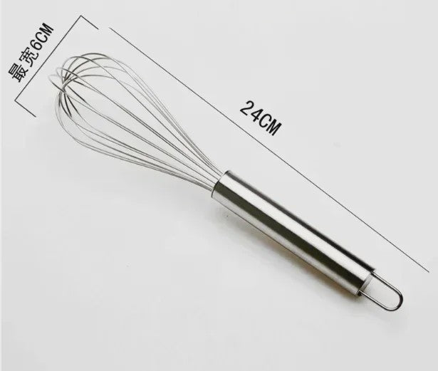 10-inch Roestvrijstalen Garde - Handmatige Eierklopper & Mixer voor Keuken