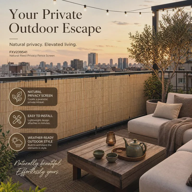 Natuurlijke Rietenschutting 100x1000cm - Privacy & Decoratie voor Tuin en Balkon