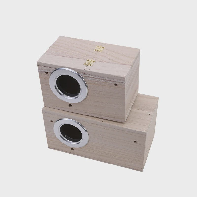 Houten Nestkast voor Parkieten en Kaketoes - Gemakkelijk Schoon te Maken Vogelhuisje