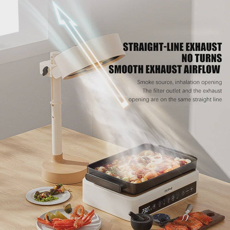 Draagbare Afzuigkap voor Bureau | Oplaadbaar met Luchtfilter voor Keuken, BBQ & Hot Pot