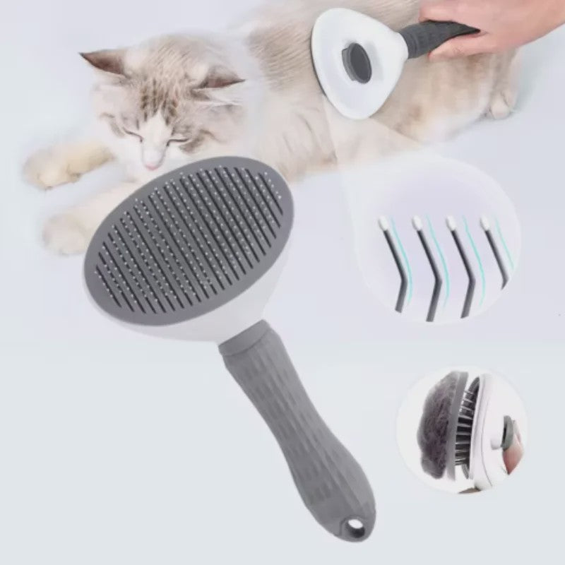Zelfreinigende Honden- en Kattenborstel – Efficiënte Haarverwijderaar voor Verzorging