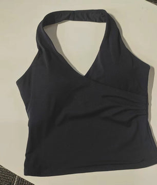Comfortabele Sport BH met V-hals en Halter Nek - Ademend & Stijlvol