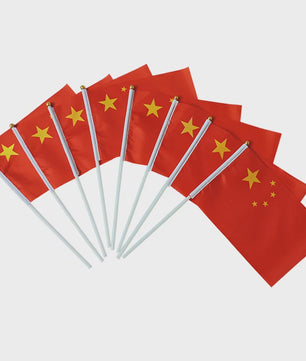 10x Chinese Handzwaai Vlaggen 21x14cm - Perfect voor Feesten, Sport & Decoratie