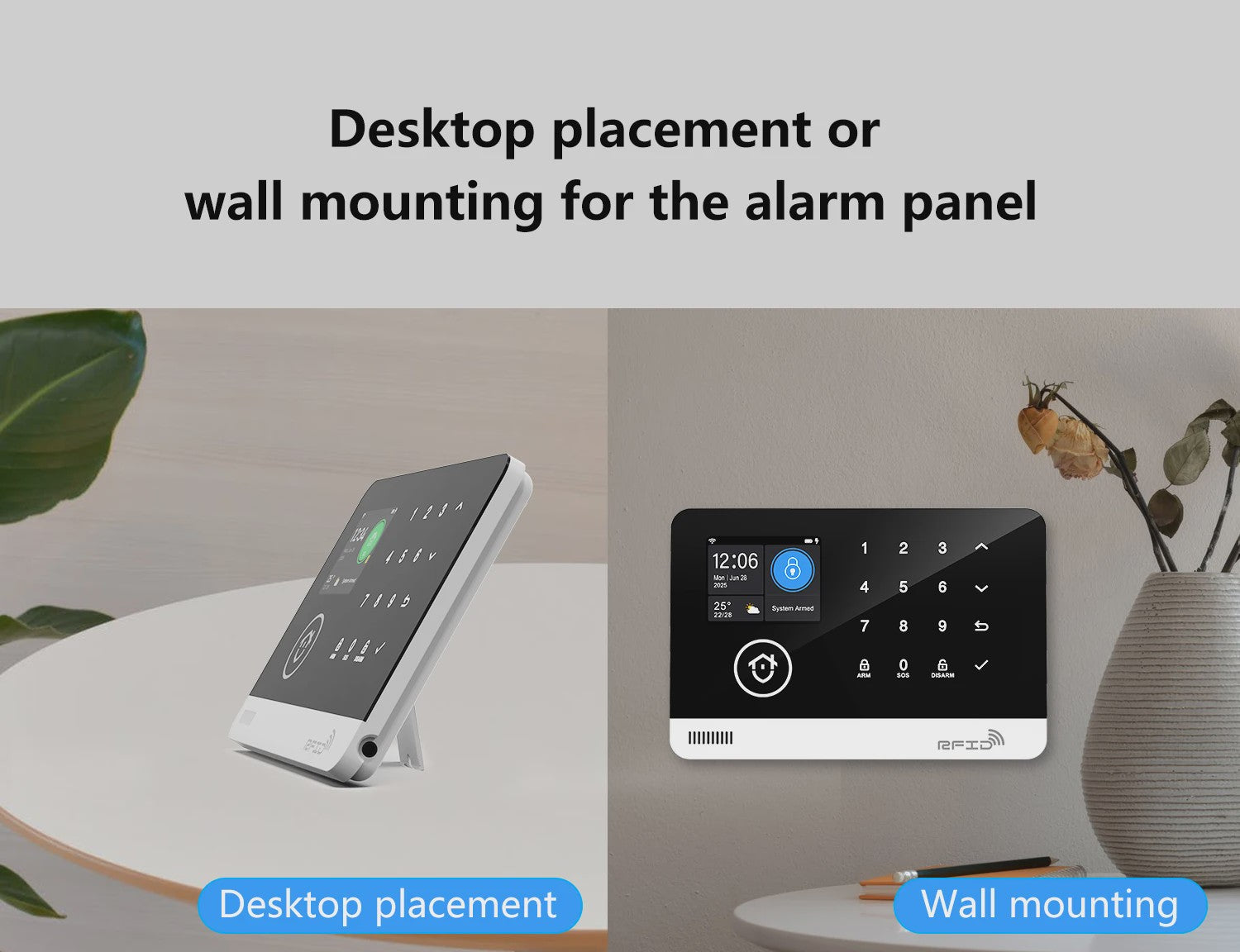 Slim Home Alarm Systeem met WiFi/GSM, Tuya App & 120dB Sirene