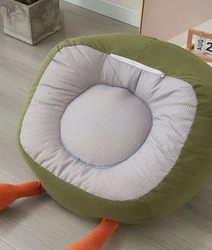 Schattige Avocado Kinderfauteuil - Zachte Zitzak voor Peuters en Kinderen