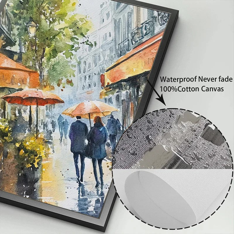 Franse Parijse Stadsgezichten Aquarel Kunst Posters Canvas Prints Wanddecoratie