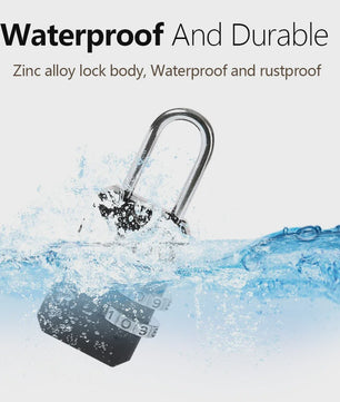 Waterdicht Combinatieslot met Lange Beugel - Duurzaam Metaal Hangslot voor Buiten