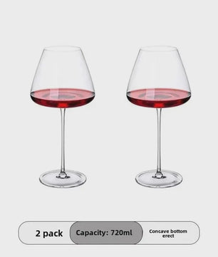 Set Luxe Kristallen Wijnglazen 720ml - Modern Design, Vaatwasserbestendig & Handgeblazen