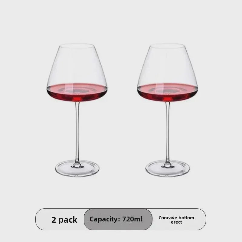Set Luxe Kristallen Wijnglazen 720ml - Modern Design, Vaatwasserbestendig & Handgeblazen