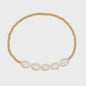 Set van 4 Elegante Armbanden met Goudkleurige Kralen en Parels voor Dames