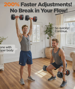 Verstelbare Dumbbell Set (2x 25LB) - Snel Wisselen voor Thuisgym