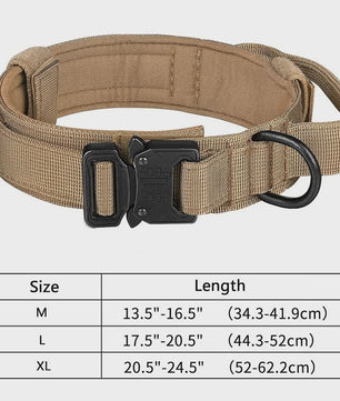 Sterke Tactische Hondenhalsband met Metalen Gesp - Nylon, Verstelbaar voor Training & Dagelijks Gebruik