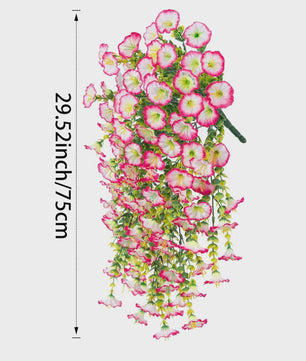 2x Kunstplant Ochtendgloren & Eucalyptus Hangdecoratie - UV-bestendig, Weerbestendig voor Buiten, Tuin, Huis & Bruiloften
